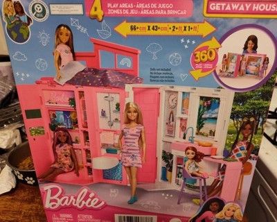 Barbie Getaway House Playset with 4 Play Areas and 11 Decor Accessories