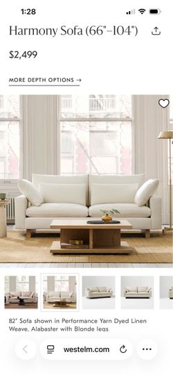 West Elm Harmony Sofa / Delivery Available