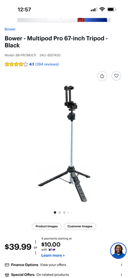 Bower multipod pro 67inch tripod black