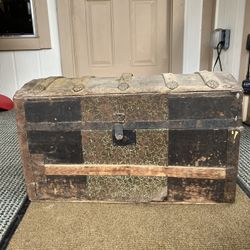 Late 1800s Camelback Steamer Trunk