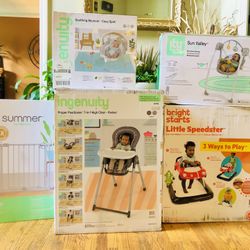 Baby Stuff: Bouncer, High Chair, Walker, Gate