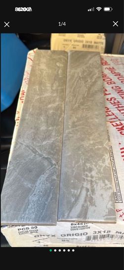 40 boxes Onyx Grigio 3x18 matte porcelain tiles