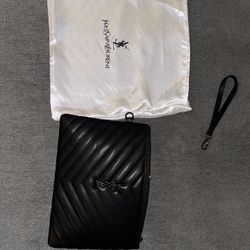 Saint Laurent - Quilted Leather Monogam Wristlet