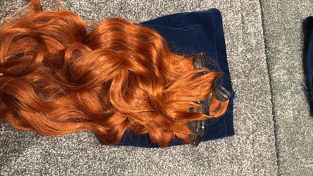 Copper Red Clip In Hair Extensions 20 Inch