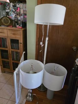 Floor lamp and table lamps