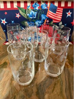 Eight Princess House 8 ounce Beverage Glasses