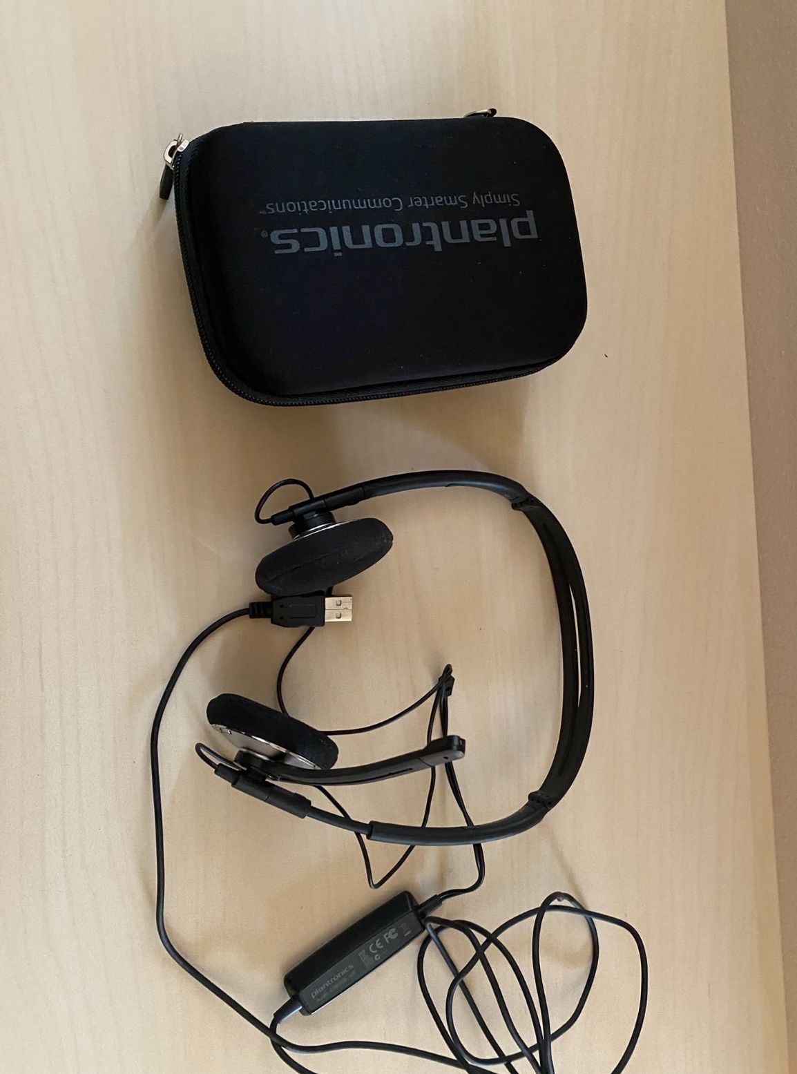 Plantronics Foldable Headphones With Microphone 