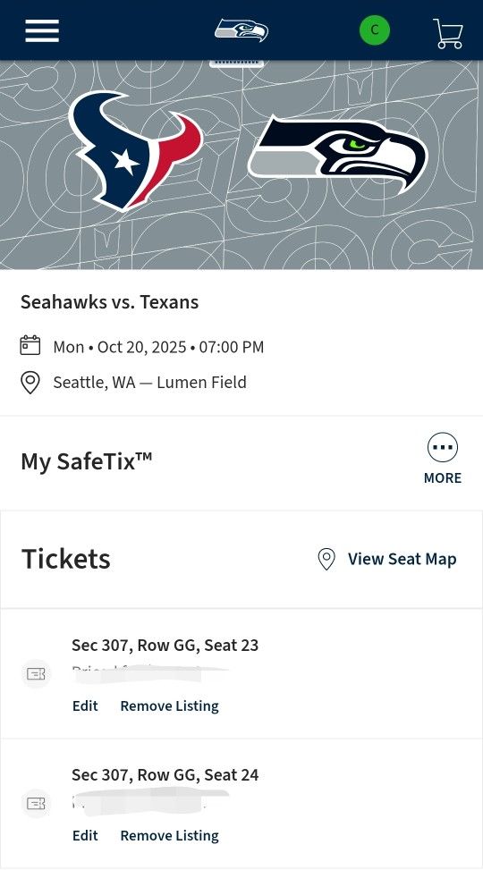 Monday Night Football: Hawks Vs Texans