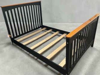 Wood bed frame, size: full