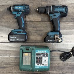 Makita 18V Li-Ion Cordless Drill And Impact Drill Combo Kit 