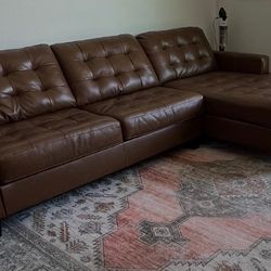 Italian Leather Sectional 