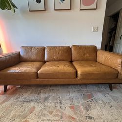 Mid-Century Leather Couch