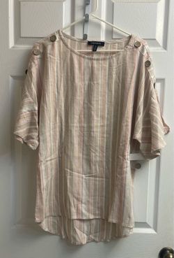 Brand new Ladies pink multi stripe top size M