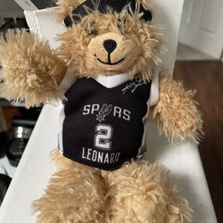 Kawhi Leonard Spurs 2 Jersey Teddy Bear Stuffed Animal