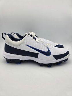 Nike Trout 9 Pro MCS White Navy Baseball Cleats Men's Size 12
