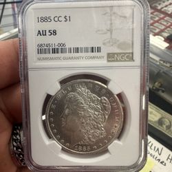 1885 CC Morgan Dollar 🪙 NGC AU58 Key Date 🔥🔥 OPEN TO TRADES 🥵
