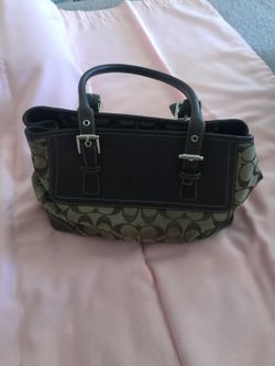 Brown & tan coach purse
