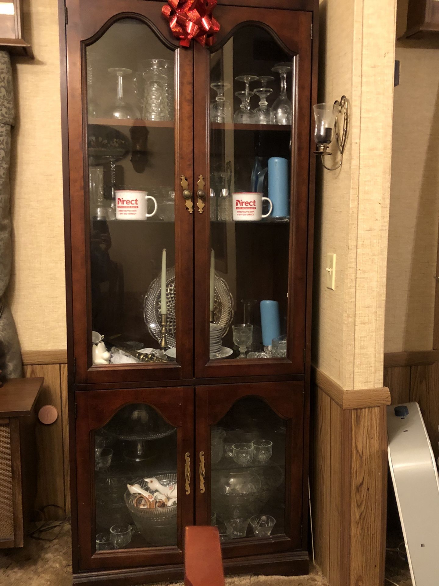 Large  China cabinet. Lights Up On The Inside!