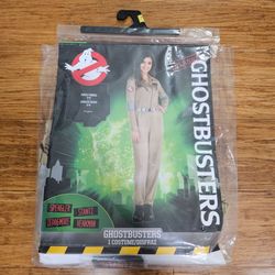 Ghostbusters Women's Jumpsuit Costume w/ Interchangeable Name Badges – Size Small (2-4)