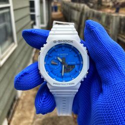 🔥 BRAND NEW G-Shock – Blue Face w/ White Band 🔥