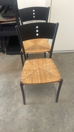 Steel wicker chairs
