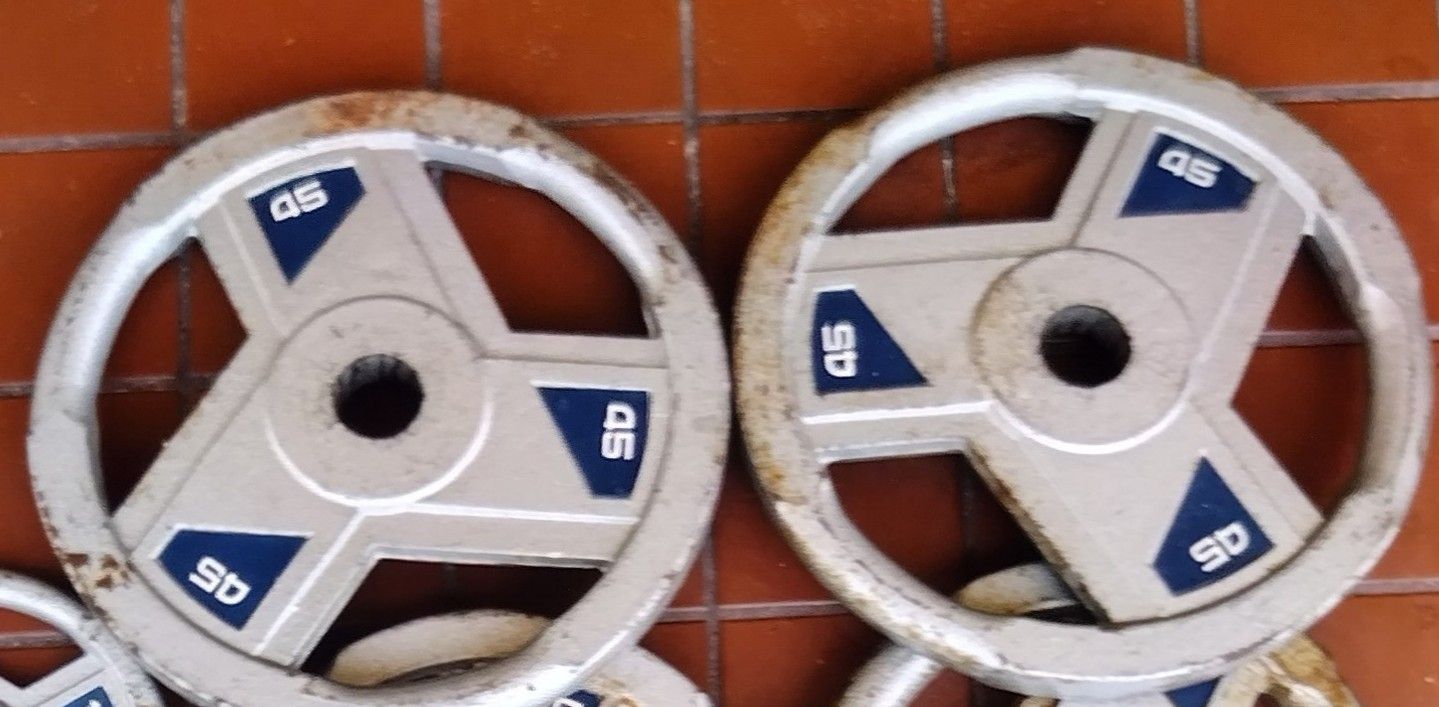 PAIR OF EASY GRIP OLYMPIC PLATES (PAIR OF) : 45s