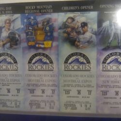 Framed Colorado Rockies Opening Day/Week Tickets