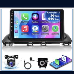 2G+64G] Car Radio for Mazda 3 Axela 2014-2019, Android 13 Touch Screen Car Play Stereo, Carplay/Android Auto/EQ Audio/SWC/Bluetooth