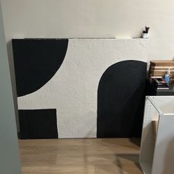 FREE: Set of 2 Large Modern Textured Canvas Art