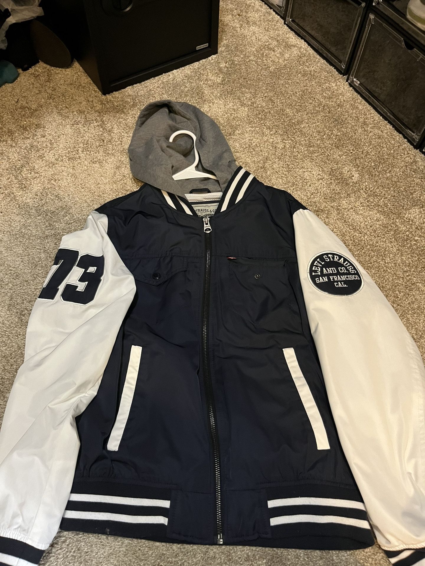 Levi’s Varsity Jacket Navy And White 