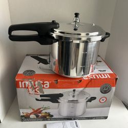 IMUSA USA  Stovetop Aluminum Pressure Cooker 7.0-Quart,Silver