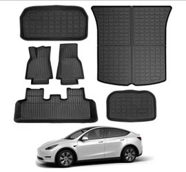 tesla Model Y Floor Mat Combo (3 Interior Pieces, 2 Trunk Pieces, 1 Frunk Piece) (Model Y)