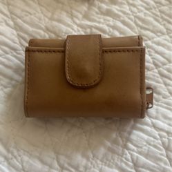 Leather Wallet Camel Color