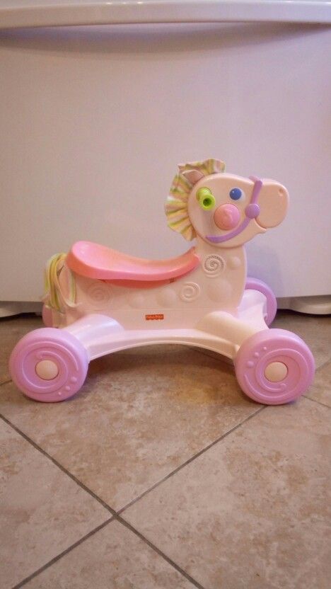 Fisher Price Rocking Roll Along Musical Pony Pink Ride On Toy Horse 12 Months 1 2 3 Years