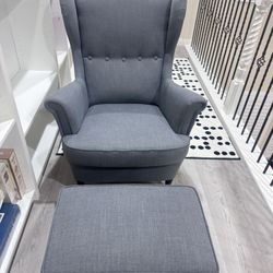 Excellent Condition Armchair With Ottoman 