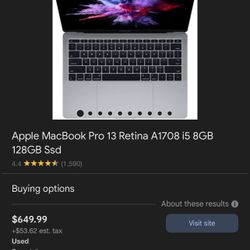 Apple MacBook Pro 13 Retina A1708