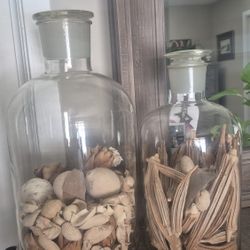 Glass Jars ( 16.5 & 14 in tall)