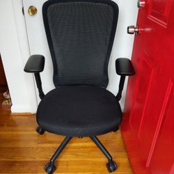  New Office Chair,Brand New ,Out Assembled , Retail For $300,Color Black, Fabric Material, Reclines ,Swivels,Great For  Office And Home Use