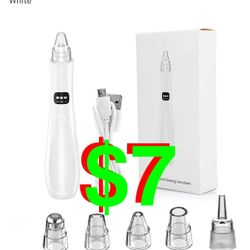 1PC Blackhead Extractor Rechargeable USB Port Blackhead Remover 3 Speeds Control Pore Vacuum with 5 Probes Pore Extractor Portable Pimple Extractor fo