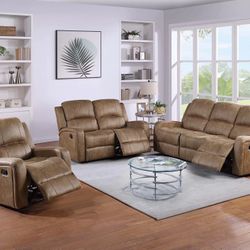 New Recliner Couch, Loveseat And Chair! Free Delivery 🚚! 