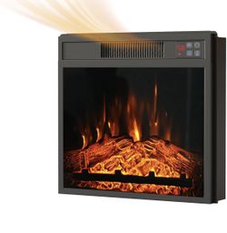 NEW - 23" Electric Fireplace Insert, Recessed Fireplace Heater with Low Noise, Remote Control with Timer, Touch Screen, Adjustable Flame Brightness, 2