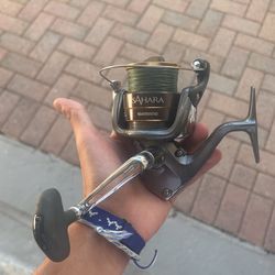 shimano sahara 4000 spooled with 30 pound braid 