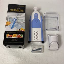safe slice mandoline 5 in 1 artifact shred slice peel, open box