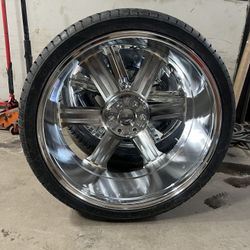 26”  Wheels Rims Tires Sensors Lugs Locks Installation Ready To Roll