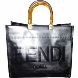 Fendi Roma Black Leather Tote – Like New – Authentic