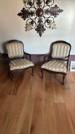 Two Antique Chairs Real Wood 