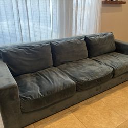 Tommy Hilfiger Blue Fabric Couch