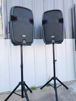 FINANCIAMIENTO Par de bocinas 15”! tripies, micrófono // Professional 2x15” audio system 🔊