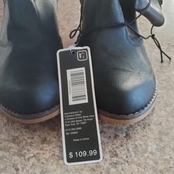 Brand New Black Boots Still With Tag Price $109.99