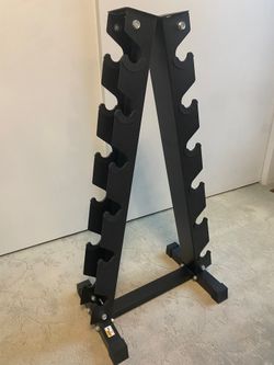 Dumbbell rack /  holder. Six pairs of dumbbells